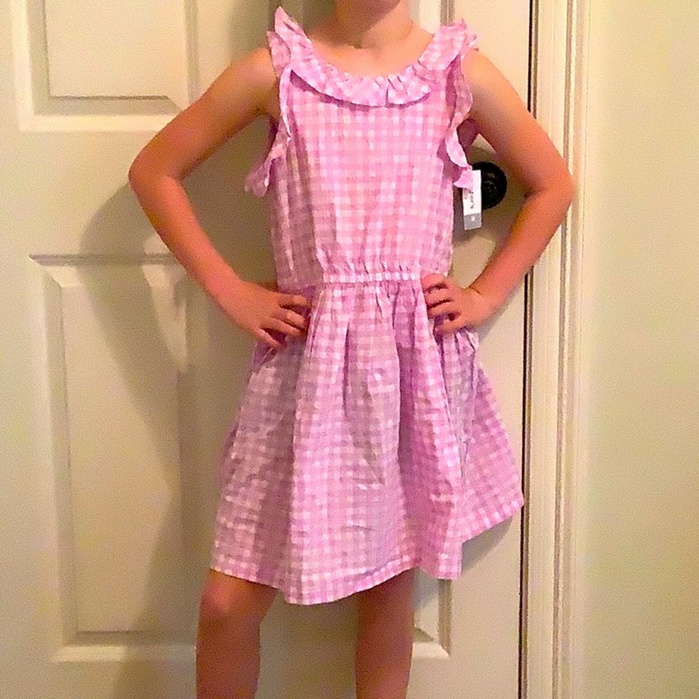 Cute girl purple dress